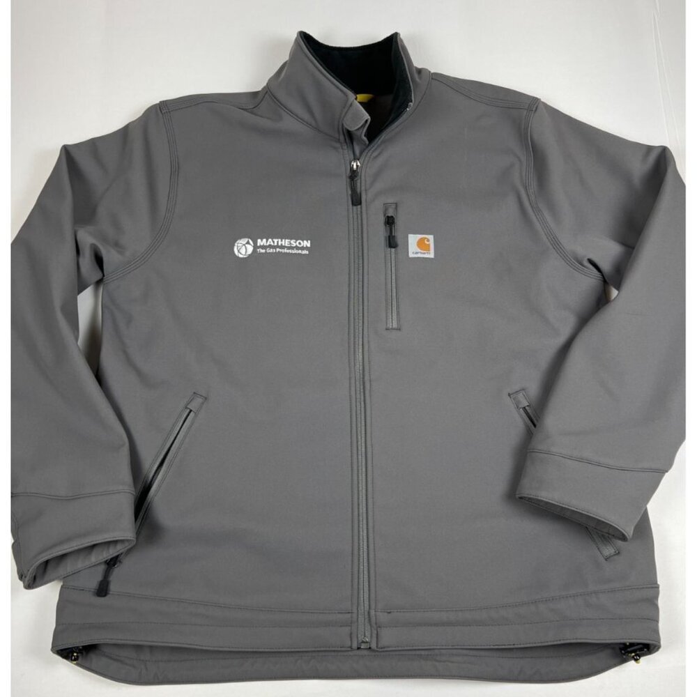 Title: Carhartt Men XL Charcoal Crowley Softshell Jacket Water Resistant